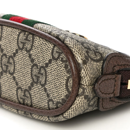 Gucci GG Supreme Monogram Web Ophidia Dome Key Pouch Beige New Acero 10 of 11