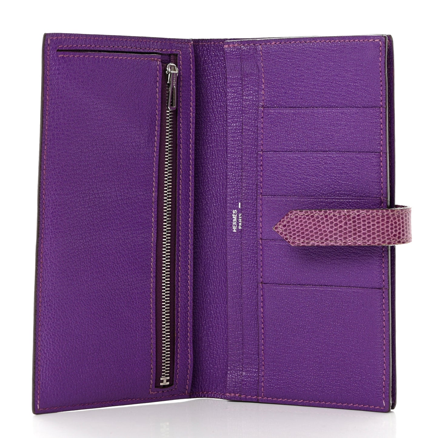 Lizard Bearn Gusset Wallet Violet