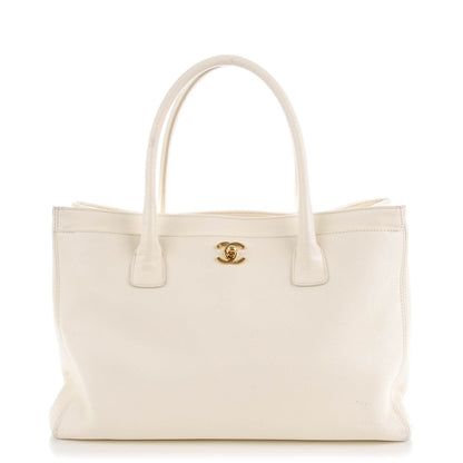Chanel Calfskin Cerf Executive Shopper Tote White 1 of 9