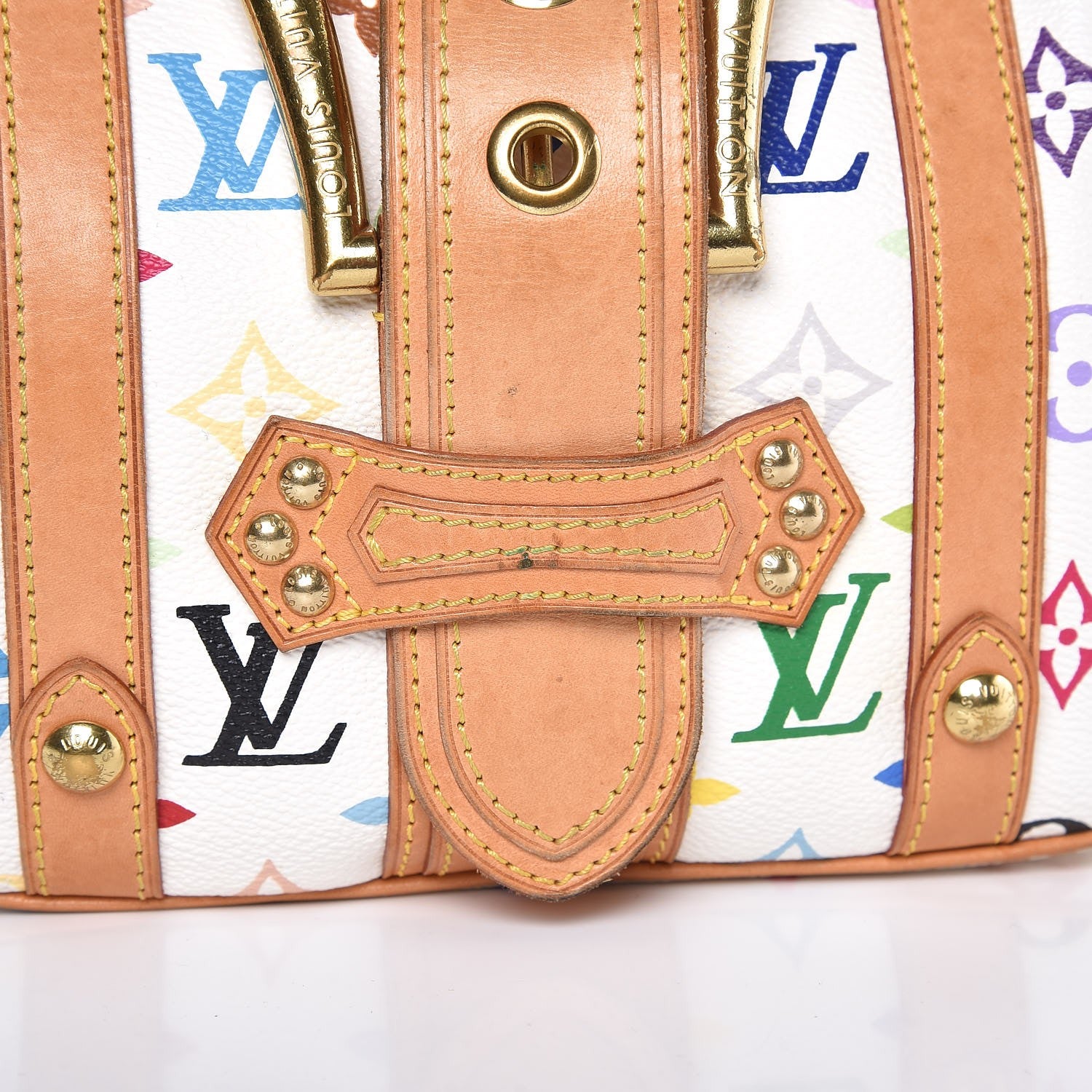 Louis Vuitton Monogram Multicolor Theda GM White 8 of 10