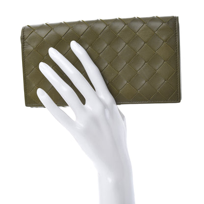 Bottega Veneta Nappa Intrecciato Continental Flap Wallet Mud 2 of 9