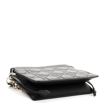 Christian Dior Lambskin Cannage Mini Top Handle Drawstring Bag Black 4 of 10