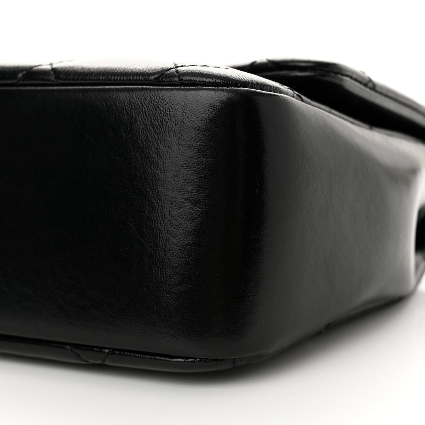 Shiny Lambskin Quilted Coco Trip Flap Bag Black