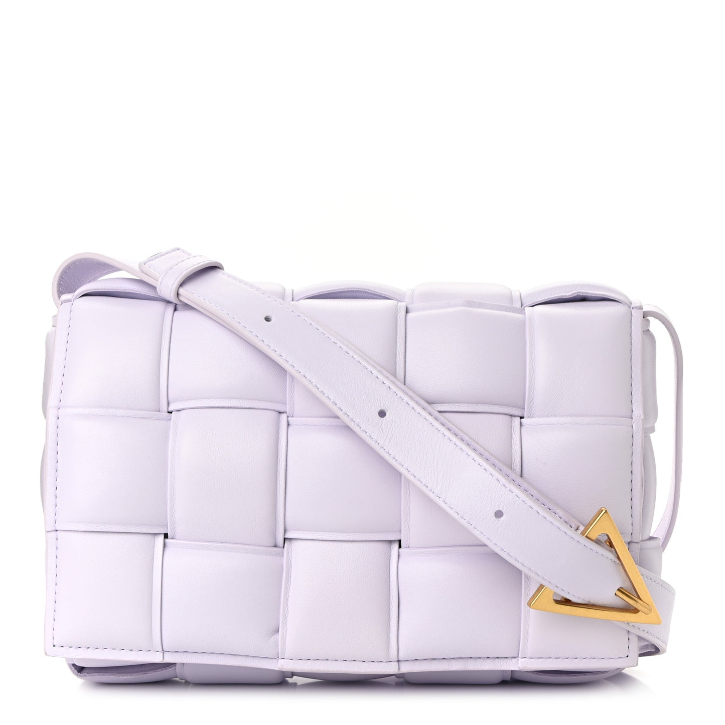Nappa Maxi Intreccio Padded Cassette Crossbody Bag Chalk