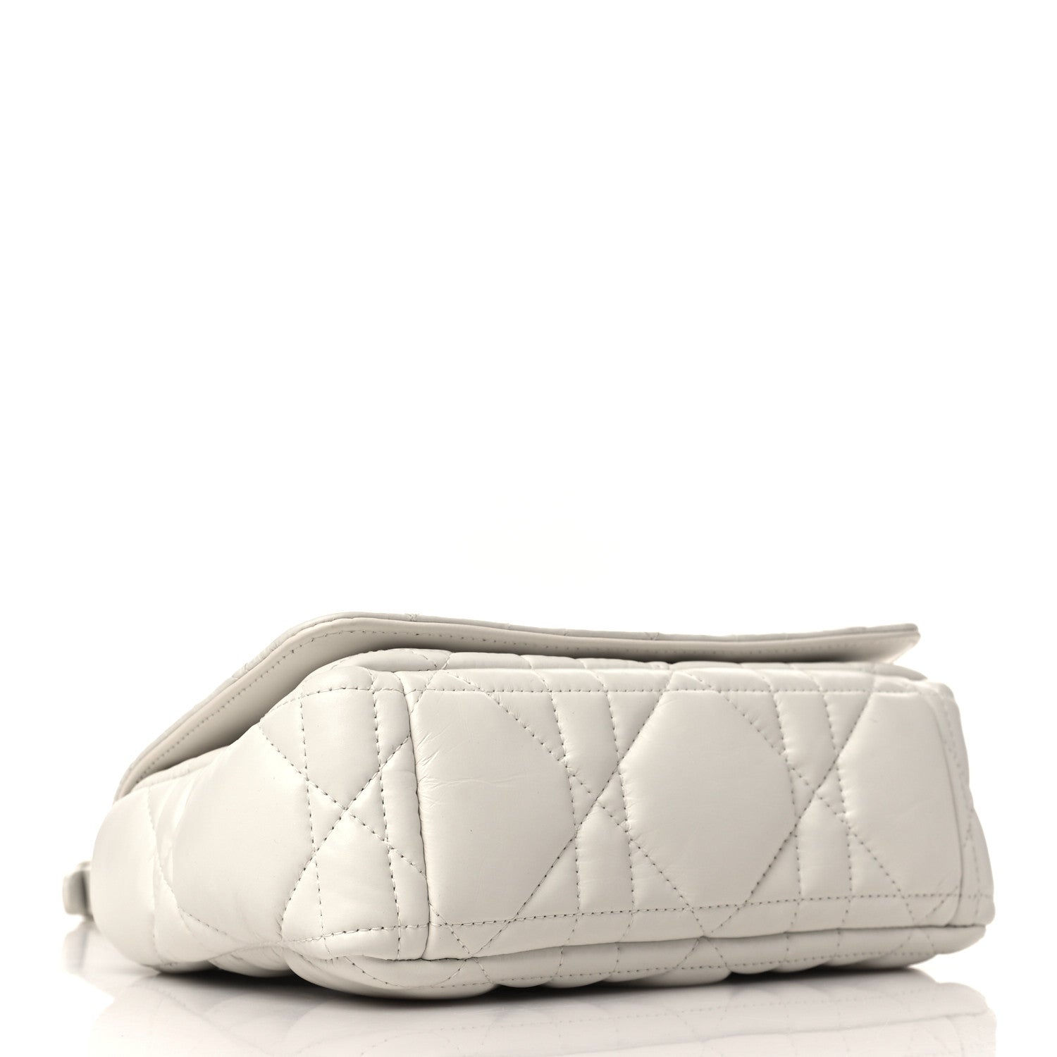 Christian Dior Lambskin Macrocannage Small Dior Caro Bag Ivory 6 of 6