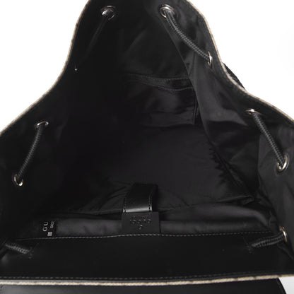 Gucci Soft GG Supreme Monogram Double Buckle Backpack Beige Black 5 of 8