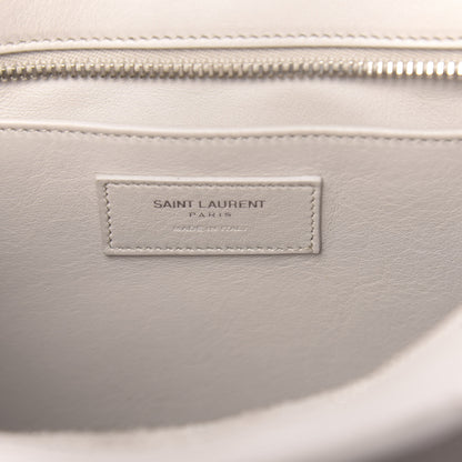 Saint Laurent Smooth Calfskin Baby Monogram Cabas Gris Perle 7 of 22