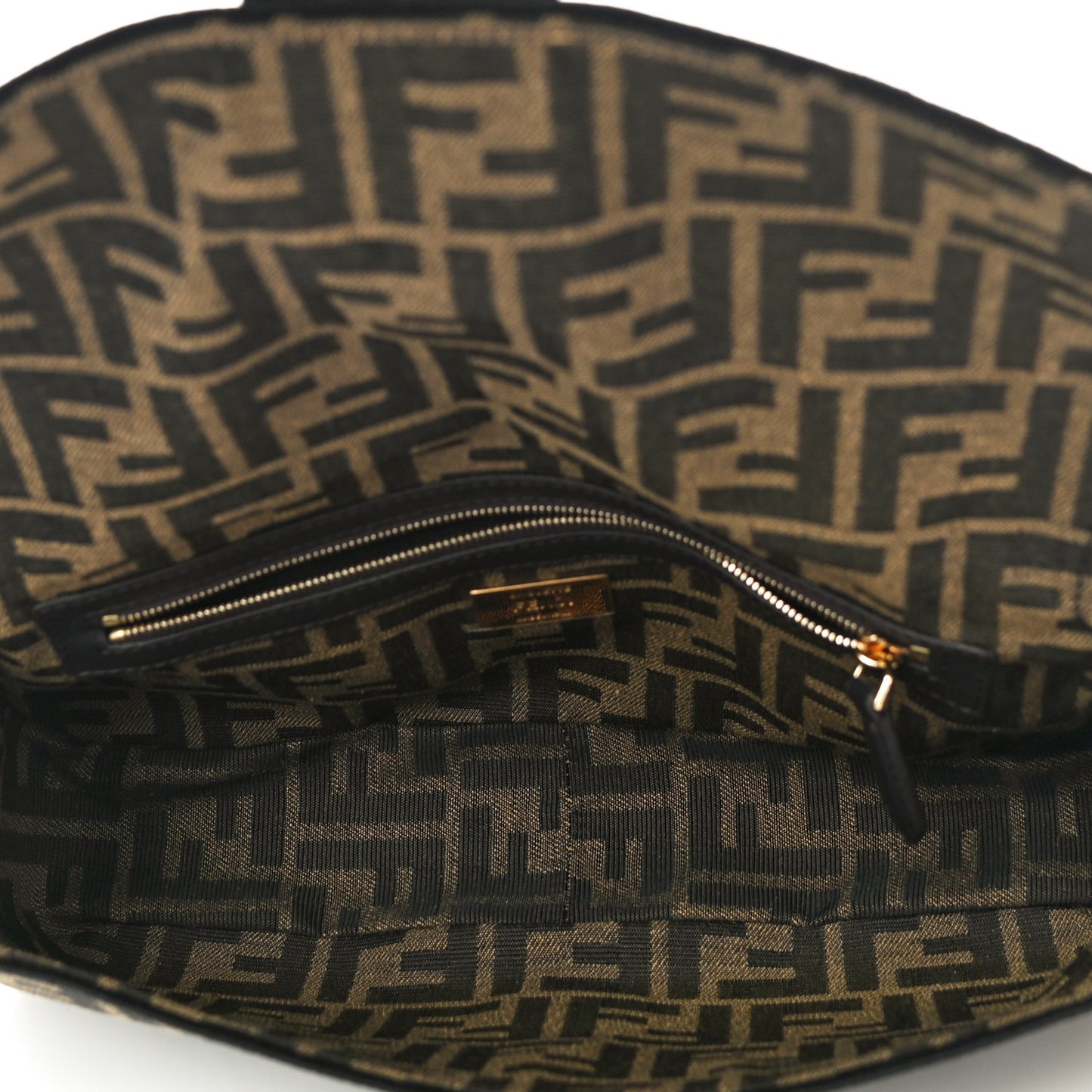 Fabric Jacquard FF 1974 Medium Baguette Tobacco Moro Black