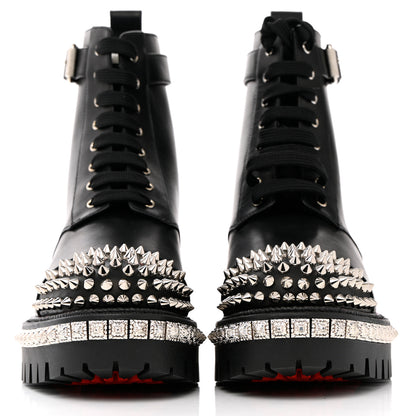 Christian Louboutin Spikes Combat Boots 38.5 Black 5 of 15