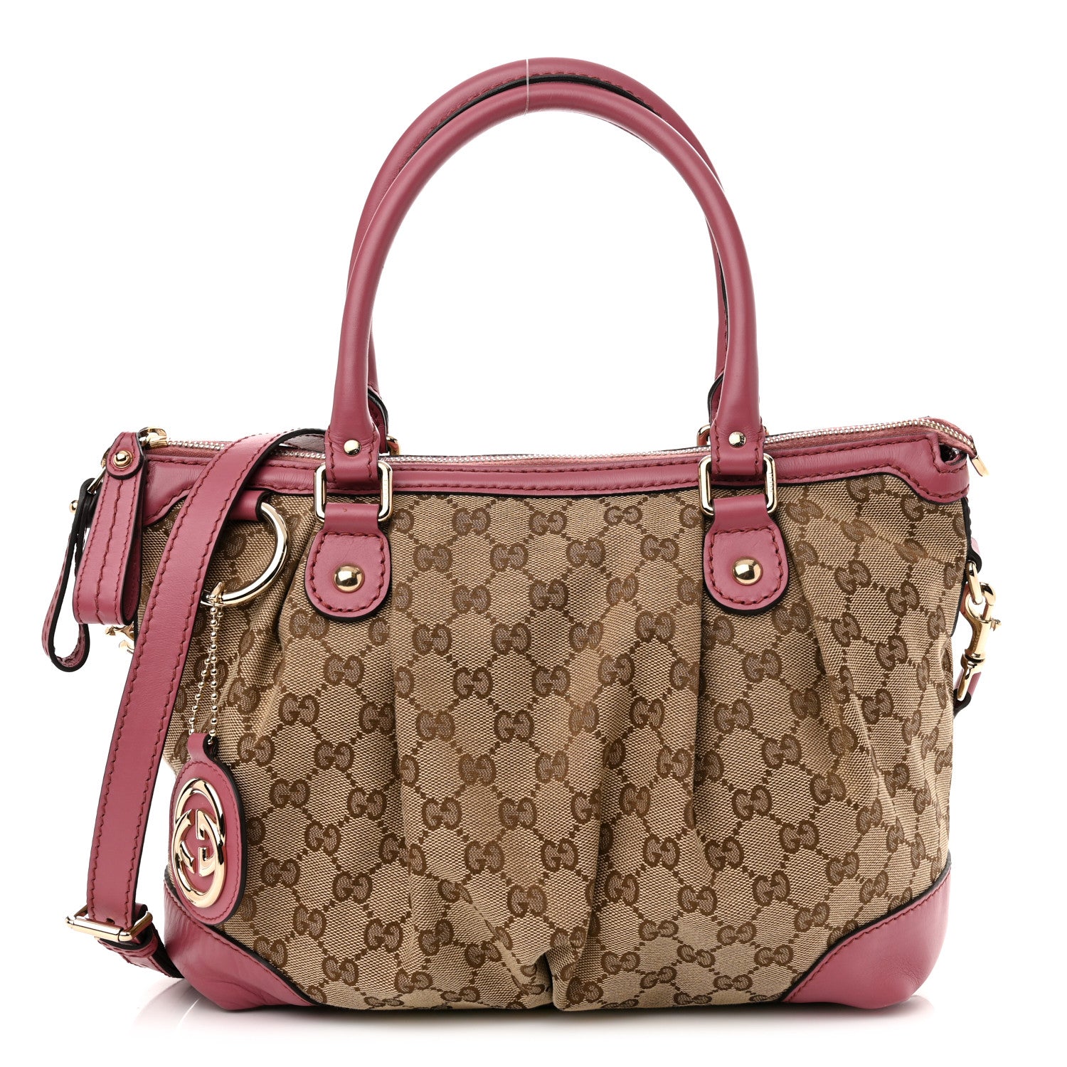 Gucci Monogram Medium Sukey Top Handle Peonia Flower 1 of 12