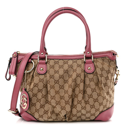 Gucci Monogram Medium Sukey Top Handle Peonia Flower 1 of 12