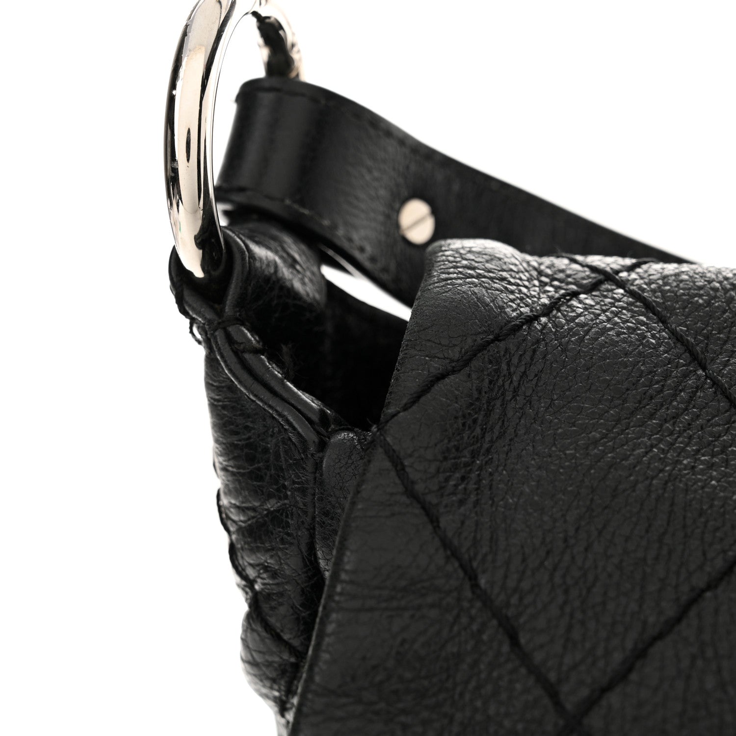 Chanel Glazed Calfskin Stitched XL On The Road Flap Black 14 of 15