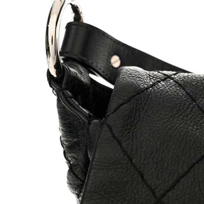 Chanel Glazed Calfskin Stitched XL On The Road Flap Black 14 of 15