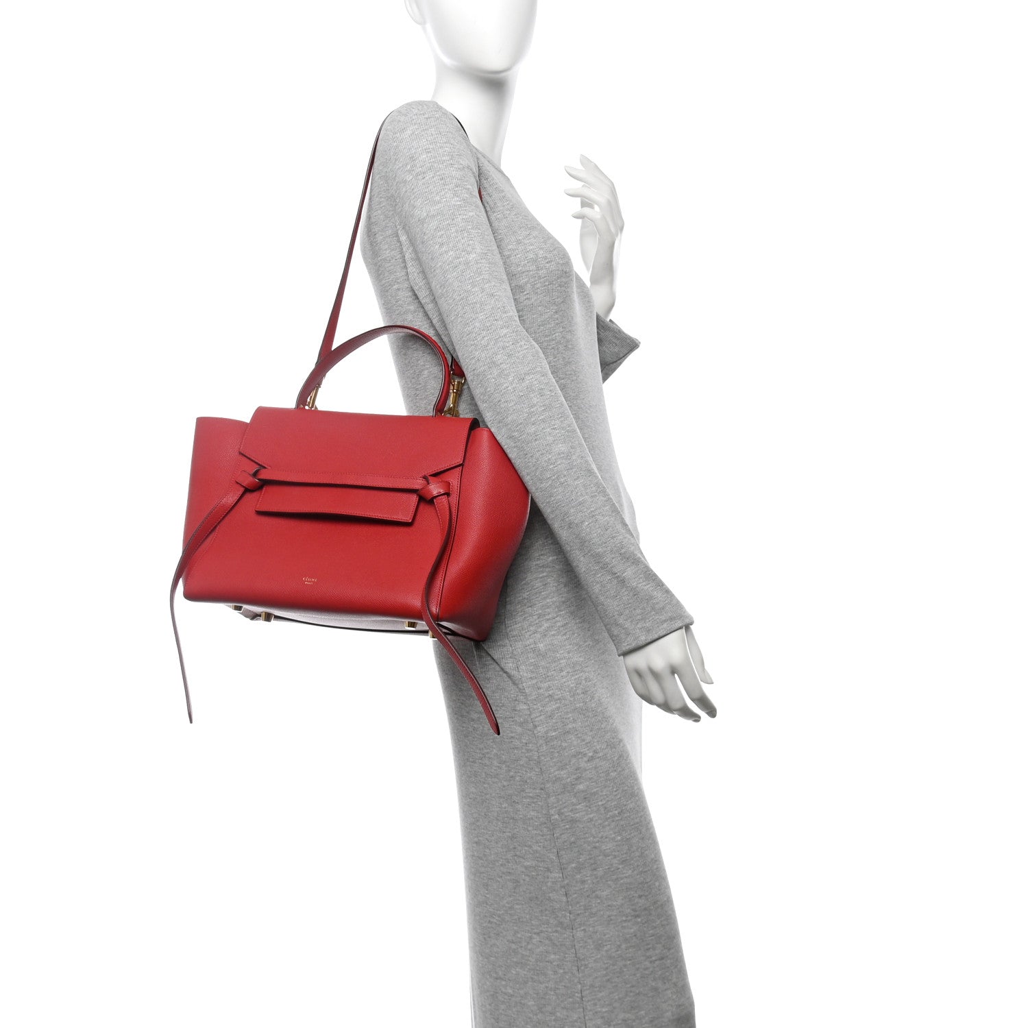 Celine Grained Calfskin Mini Belt Bag Coquelicot 2 of 11