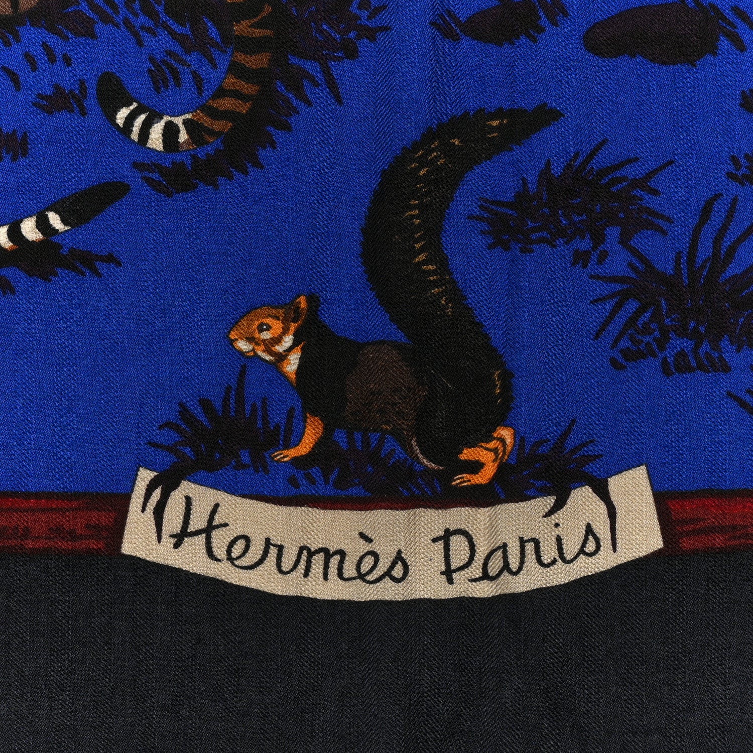 Hermes Cashmere Silk Tendresse Feline Shawl 140 4 of 6
