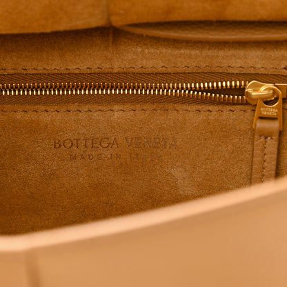 Bottega Veneta Grained Calfskin Maxi Intrecciato Mini Arco Caramel 6 of 11