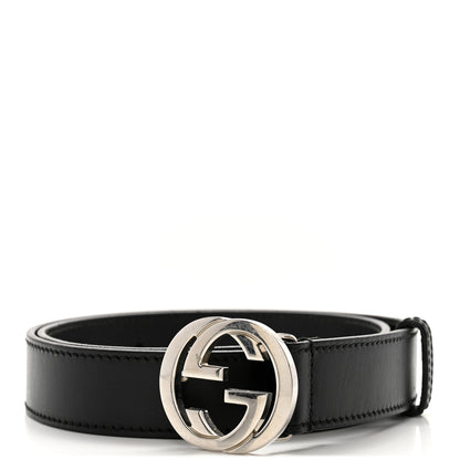 Gucci Calfskin Interlocking G Belt 80 32 Black 1 of 7