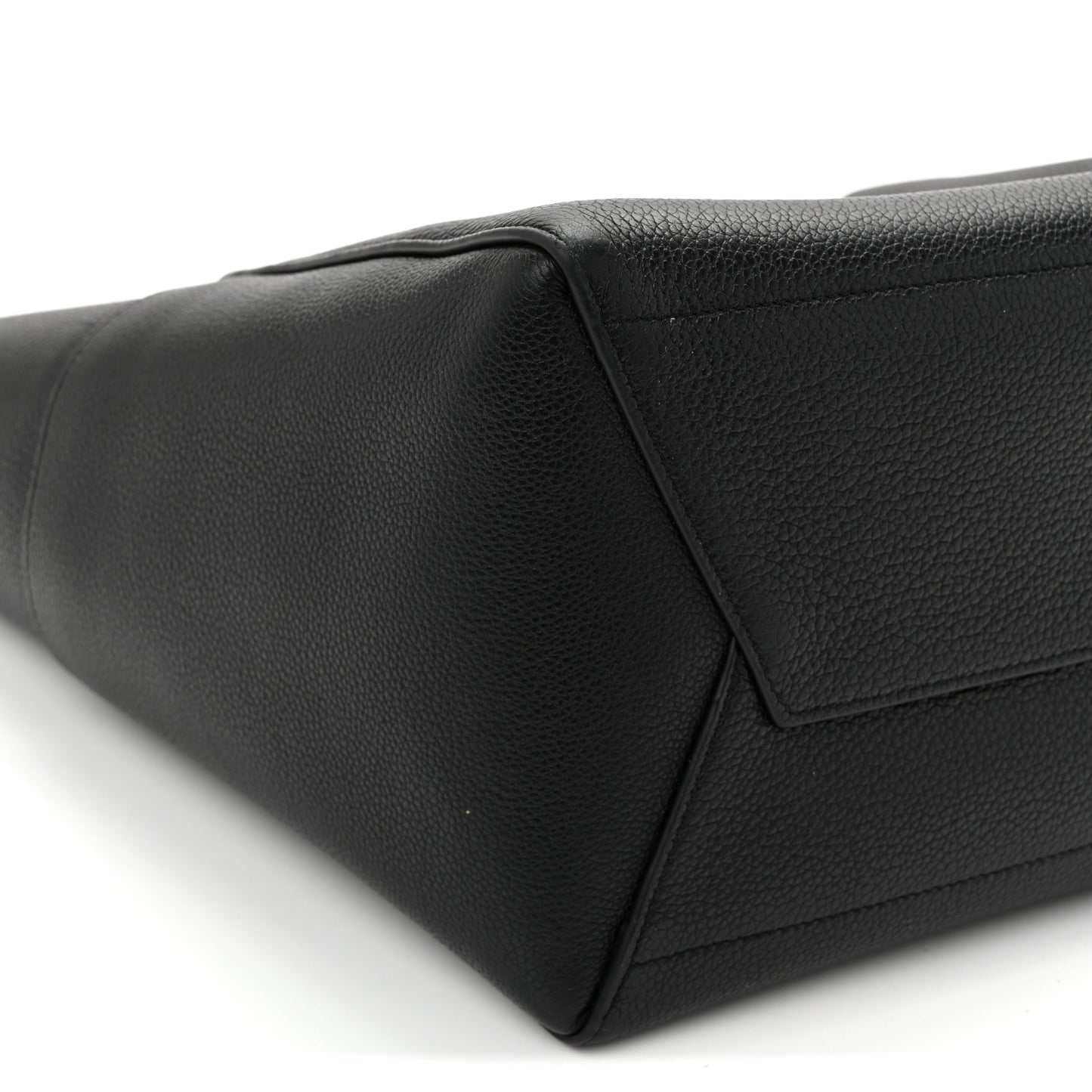 Soft Grained Calfskin Sangle Bucket Bag Black
