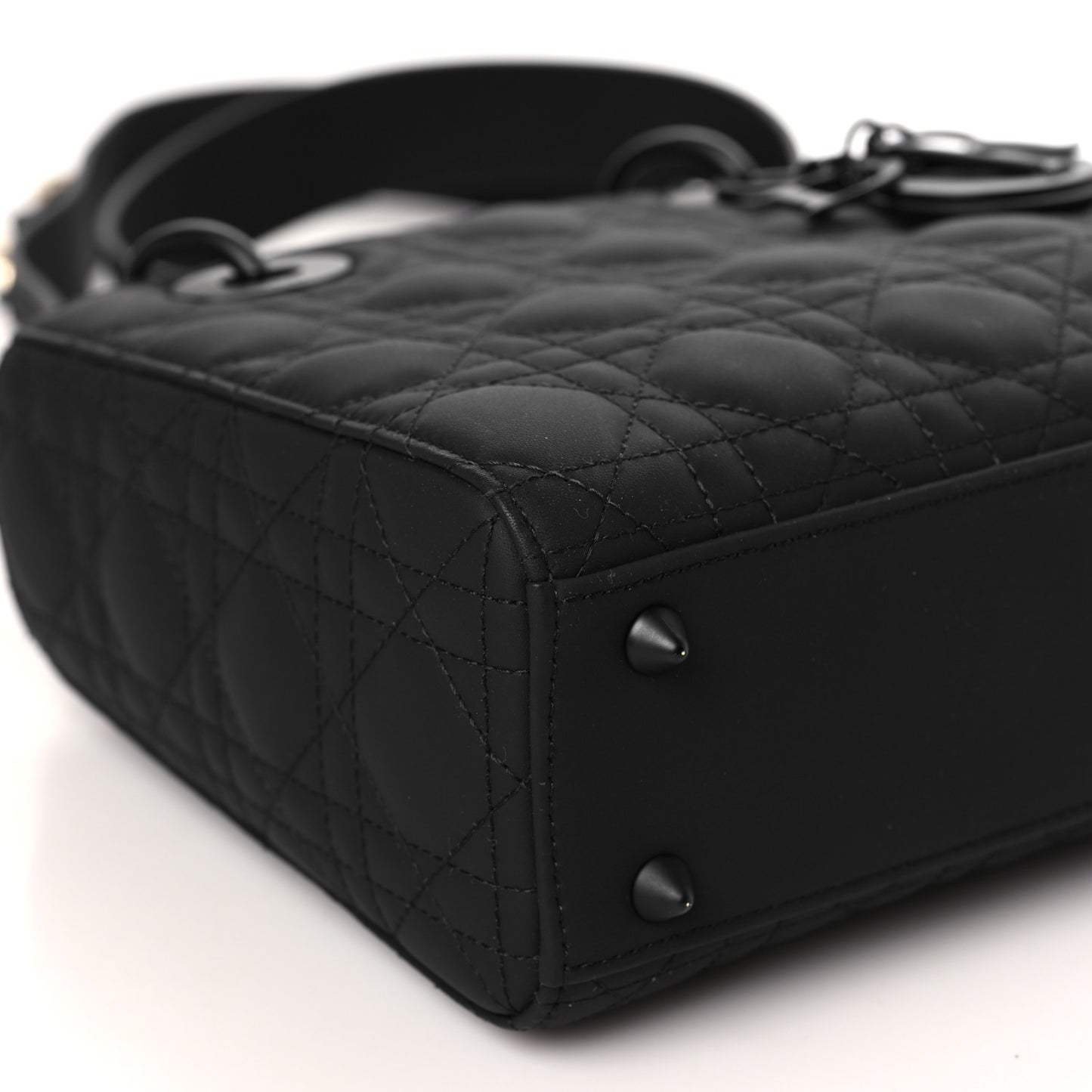 Ultra Matte Calfskin Cannage Small My ABCDior Lady Dior Black