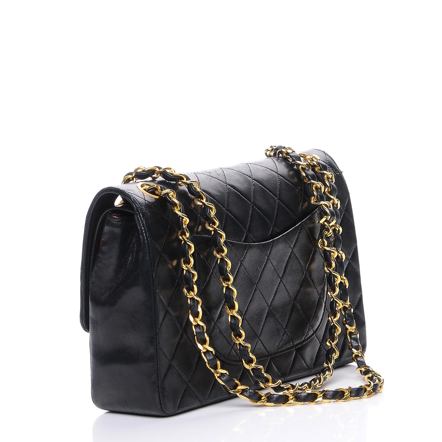 Chanel Lambskin Quilted Medium Double Flap Black 3 of 9