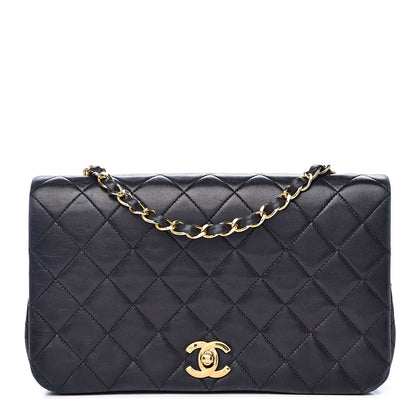 Chanel Lambskin Quilted Small Single Flap Bag Black 1 of 15