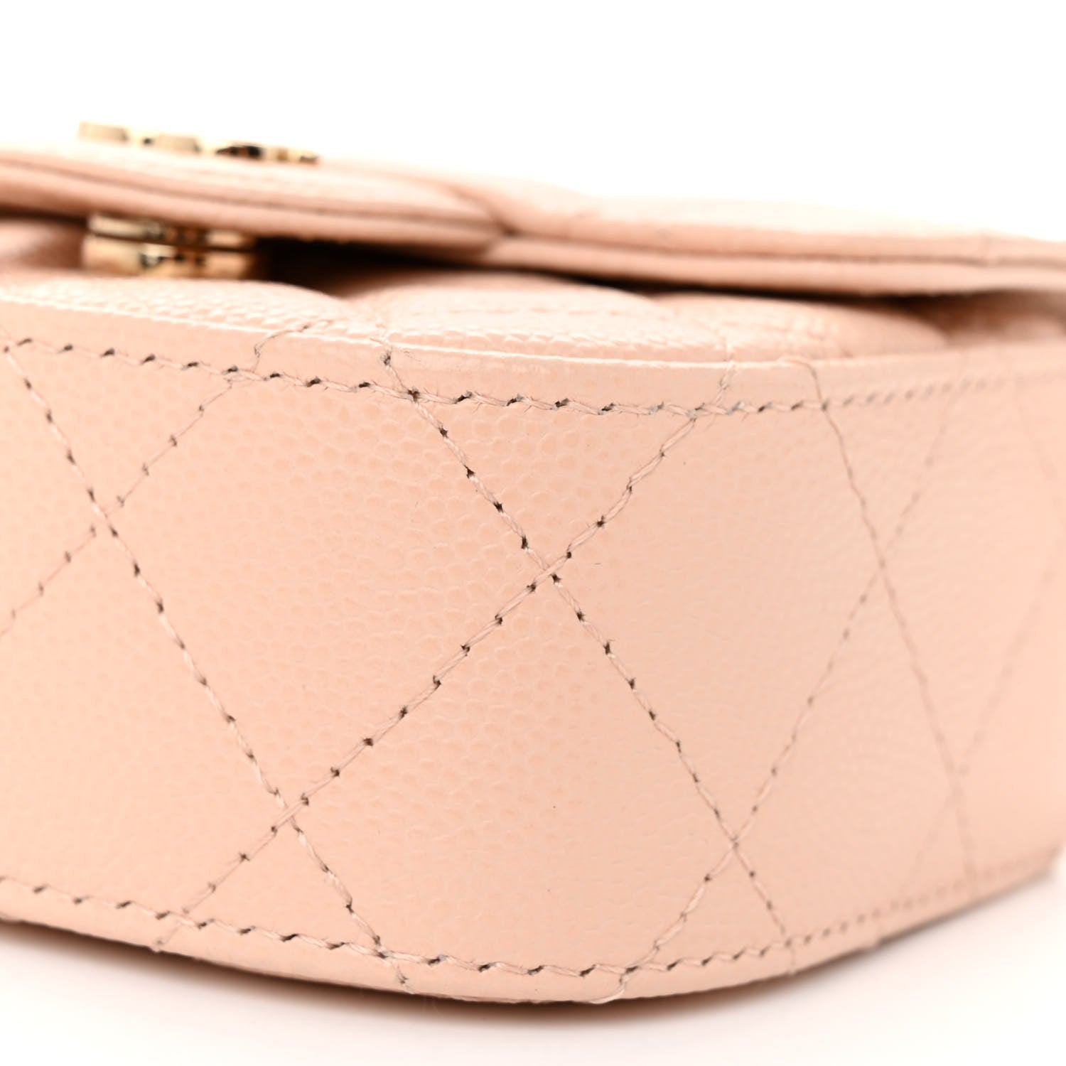 Chanel Caviar Quilted Mini Clutch With Chain Light Beige 11 of 11