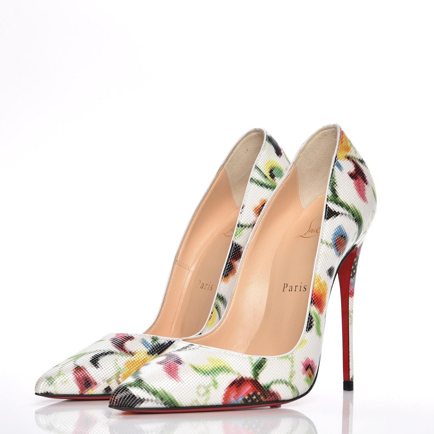 Christian Louboutin Patent Mosaique So Kate 120 Pumps 37.5 Multicolor 3 of 7
