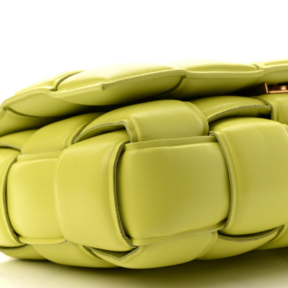 Bottega Veneta Lambskin Maxi Intreccio Padded Chain Cassette Crossbody Bag Seagrass 9 of 10