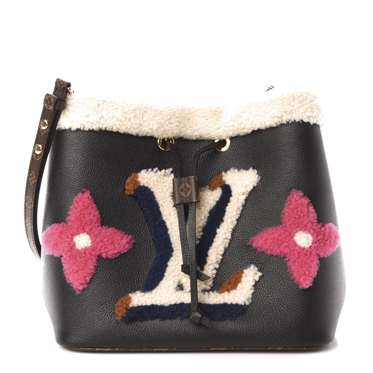 Louis Vuitton Calfskin Teddy NeoNoe MM Black 3 of 13