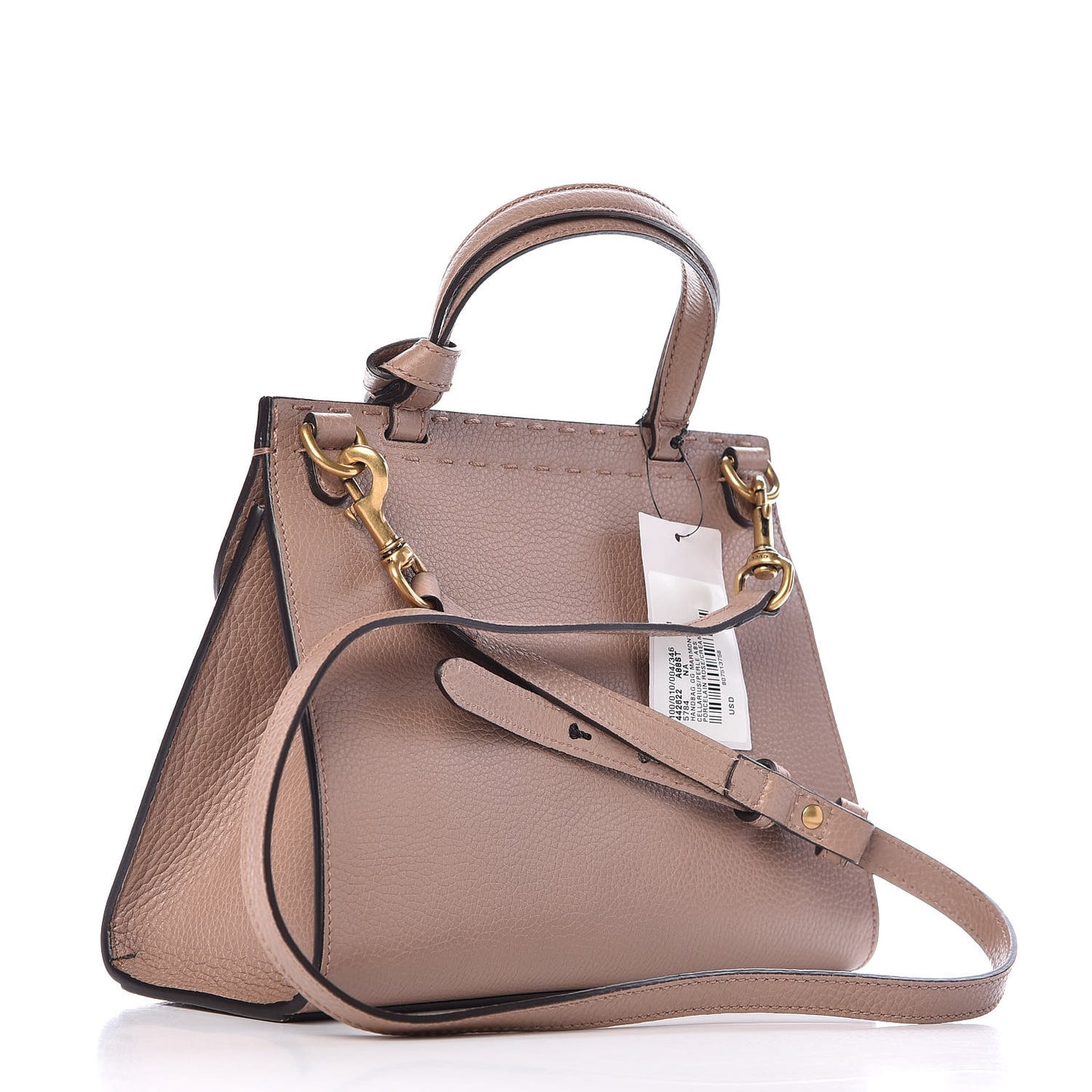 Calfskin Mini Pearly GG Marmont Top Handle Bag Porcelain Rose
