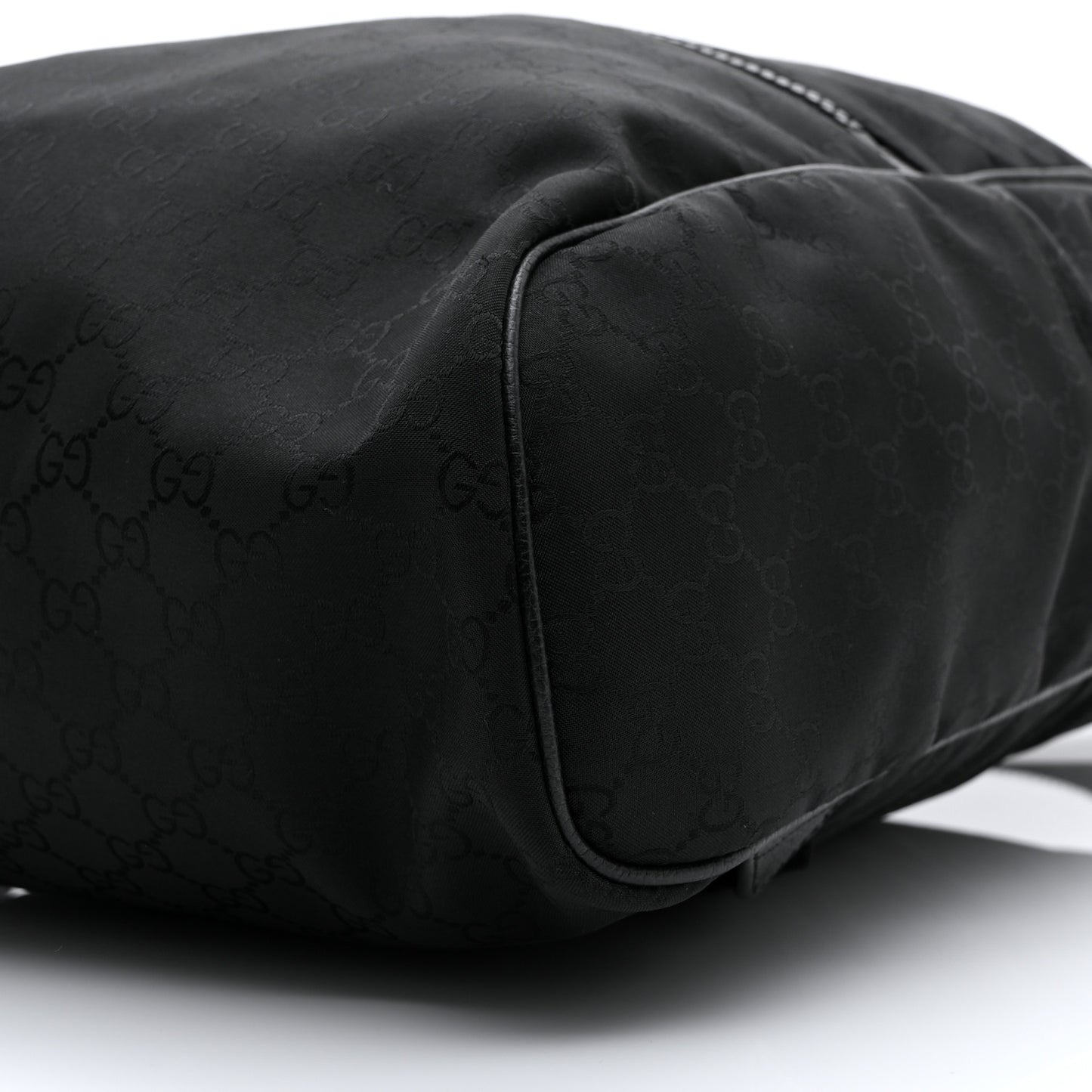 Nylon Monogram Slim Backpack Black