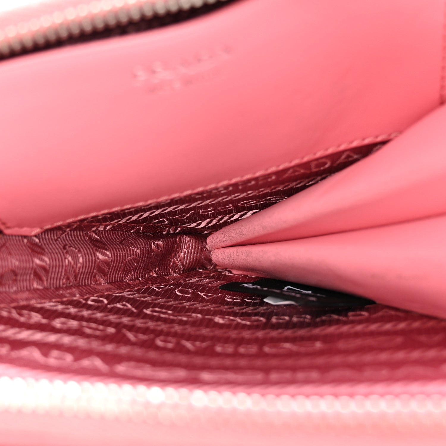 Prada Saffiano Mini Triangle Crossbody Pouch Petalo 5 of 12