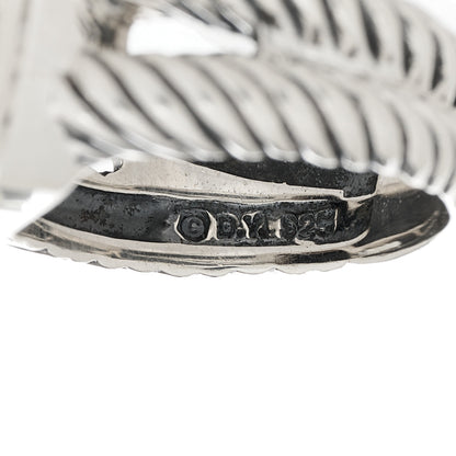 David Yurman Sterling Silver Diamond Black Onyx 11mm Albion Ring 53 6.25 5 of 5