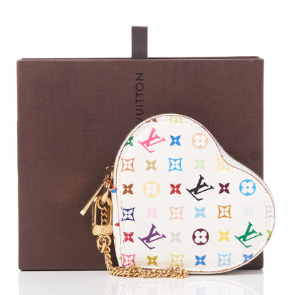 Louis Vuitton Monogram Multicolor Coeur Heart Coin Purse White 8 of 8