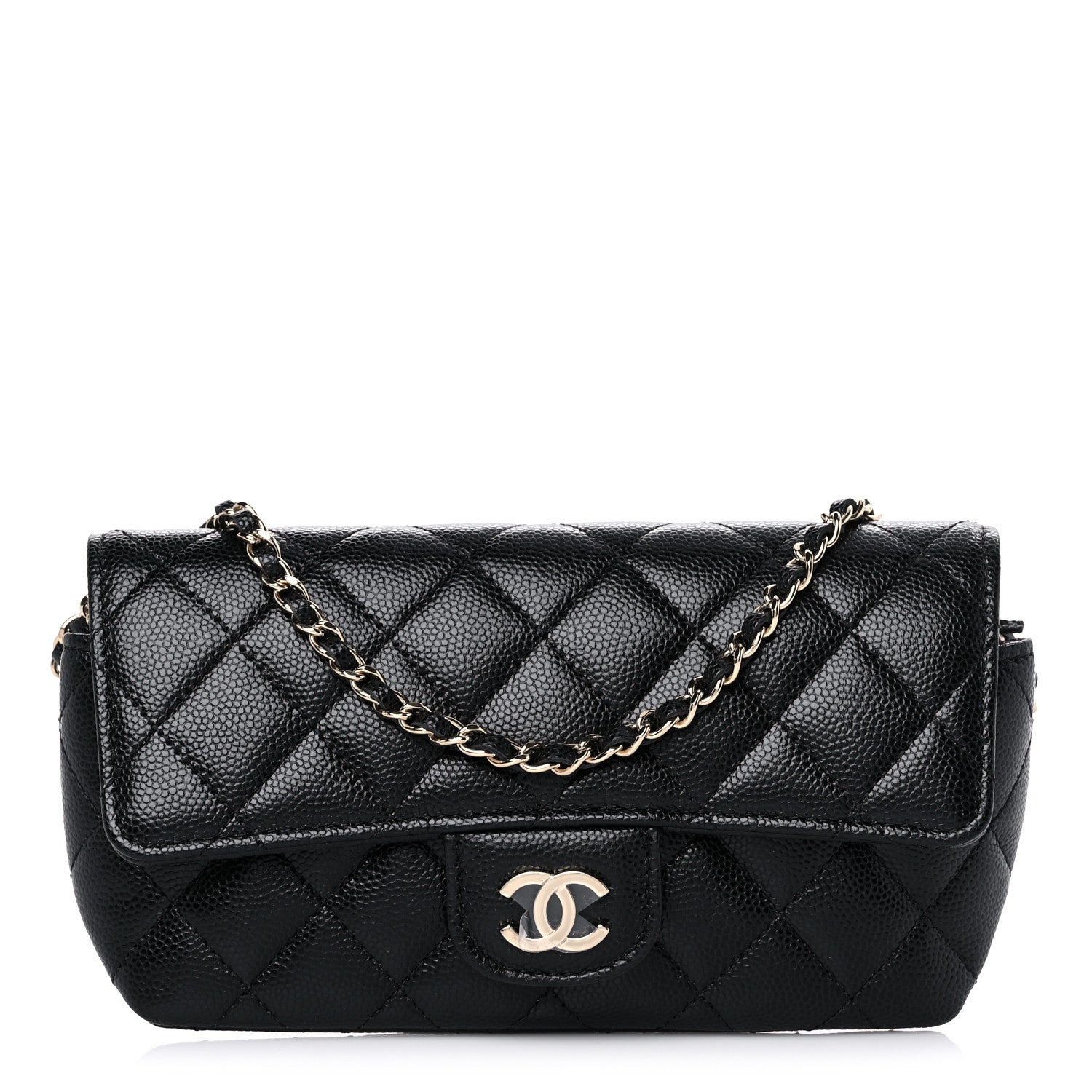 Chanel Caviar Quilted Glasses Case With Chain Black 1 of 11