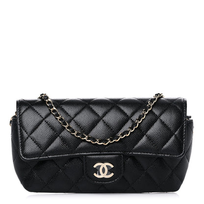 Chanel Caviar Quilted Glasses Case With Chain Black 1 of 11