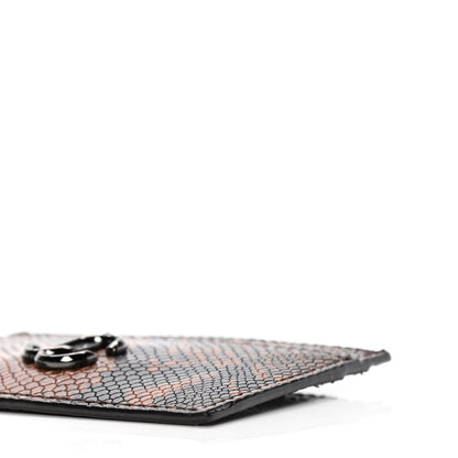 Jimmy Choo Calfskin Snake Printed Umika Card Holder Cuoio 8 of 9