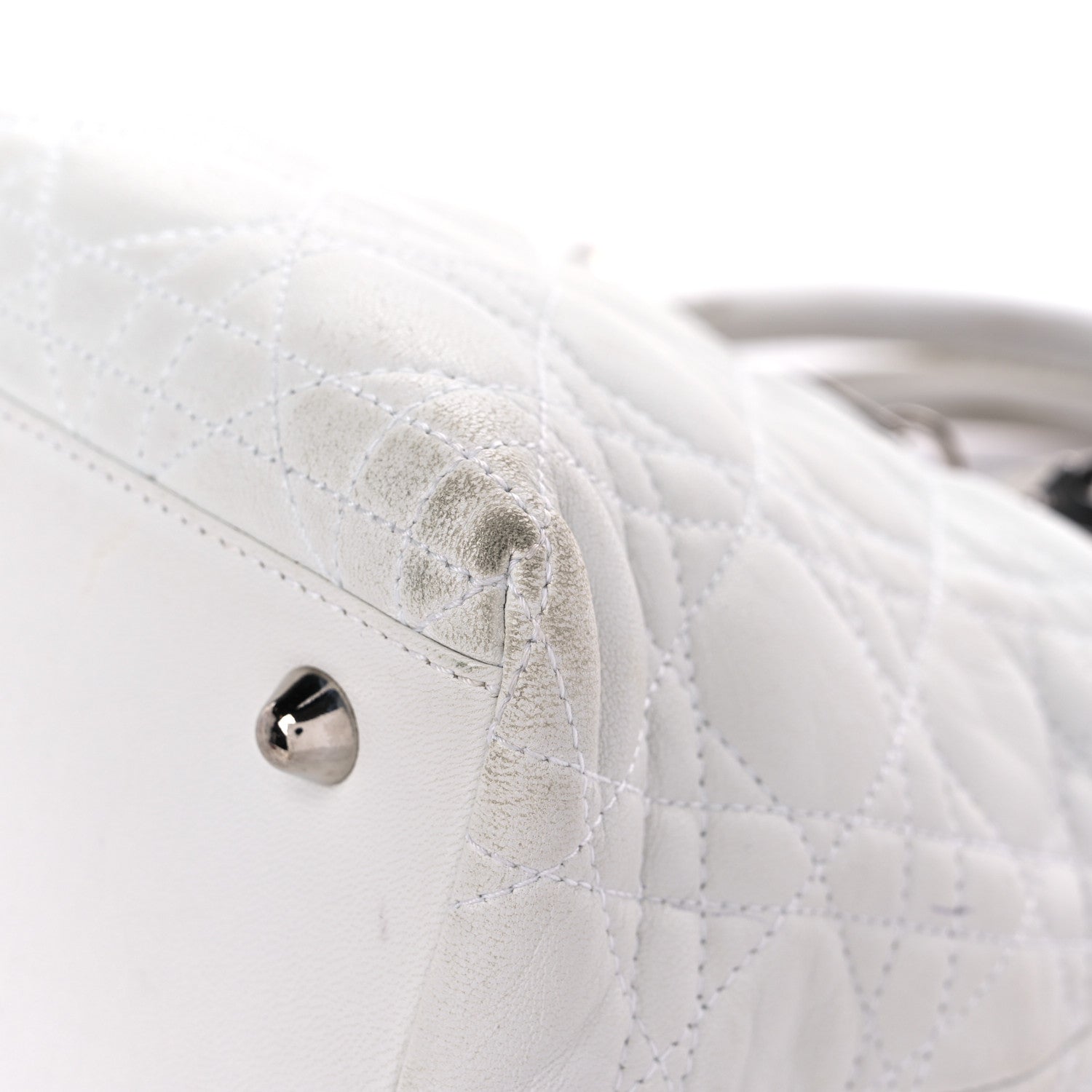 Christian Dior Lambskin Cannage Small Soft Lady Dior White 8 of 25