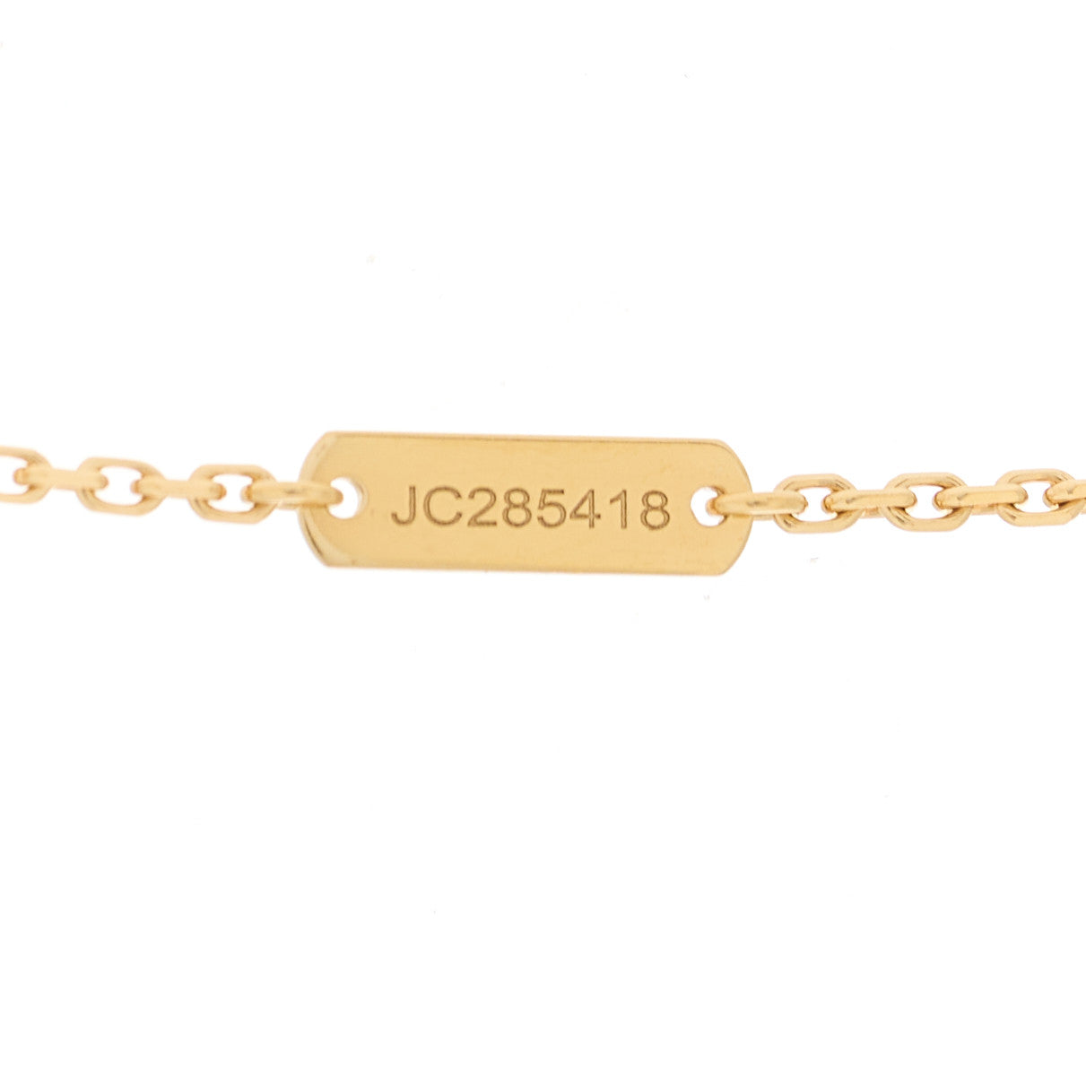 18K Yellow Gold Mother of Pearl Vintage Alhambra Pendant Necklace