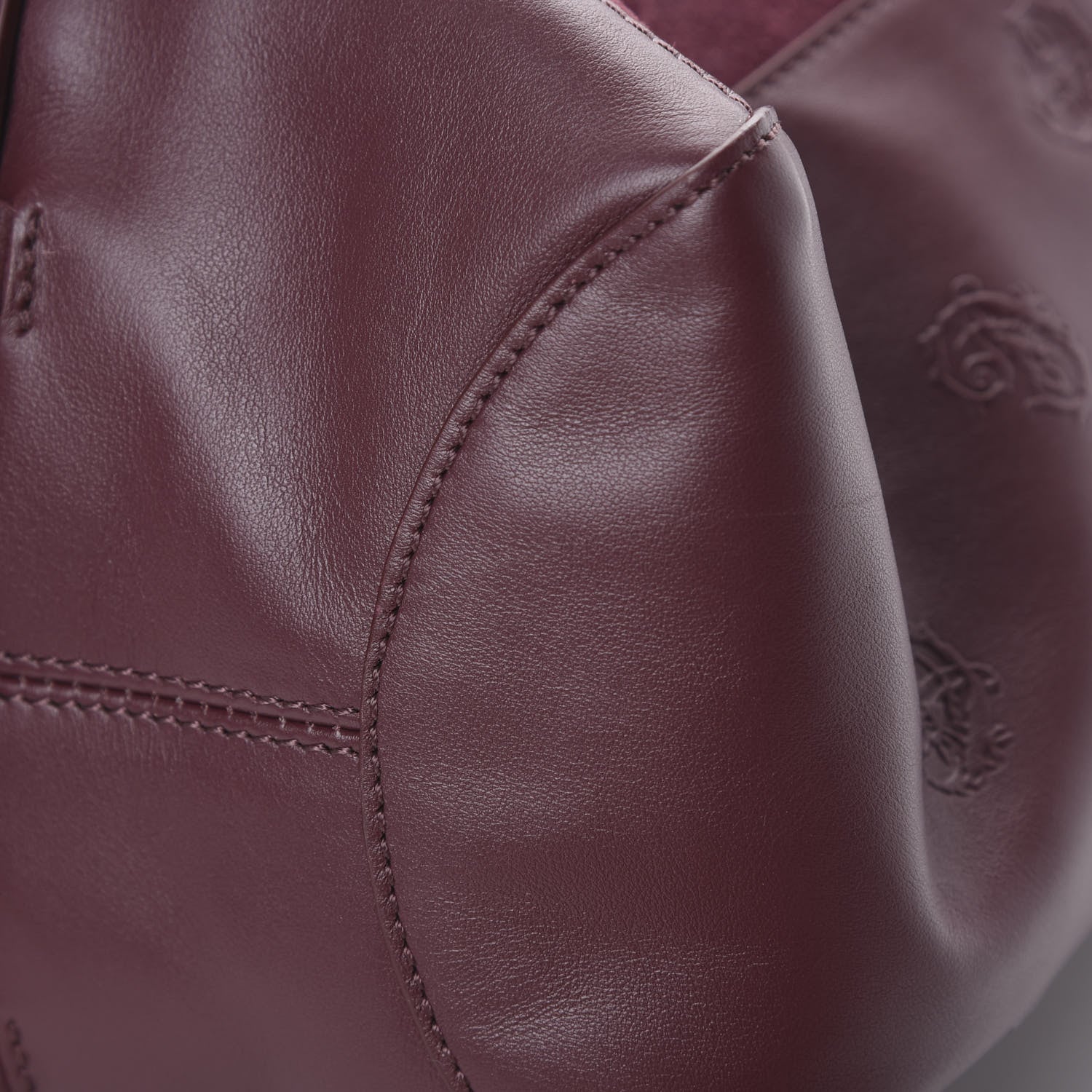 Chloe Smooth Calfskin Embossed Tao Zipped Tote Burnt Brown 10 of 10