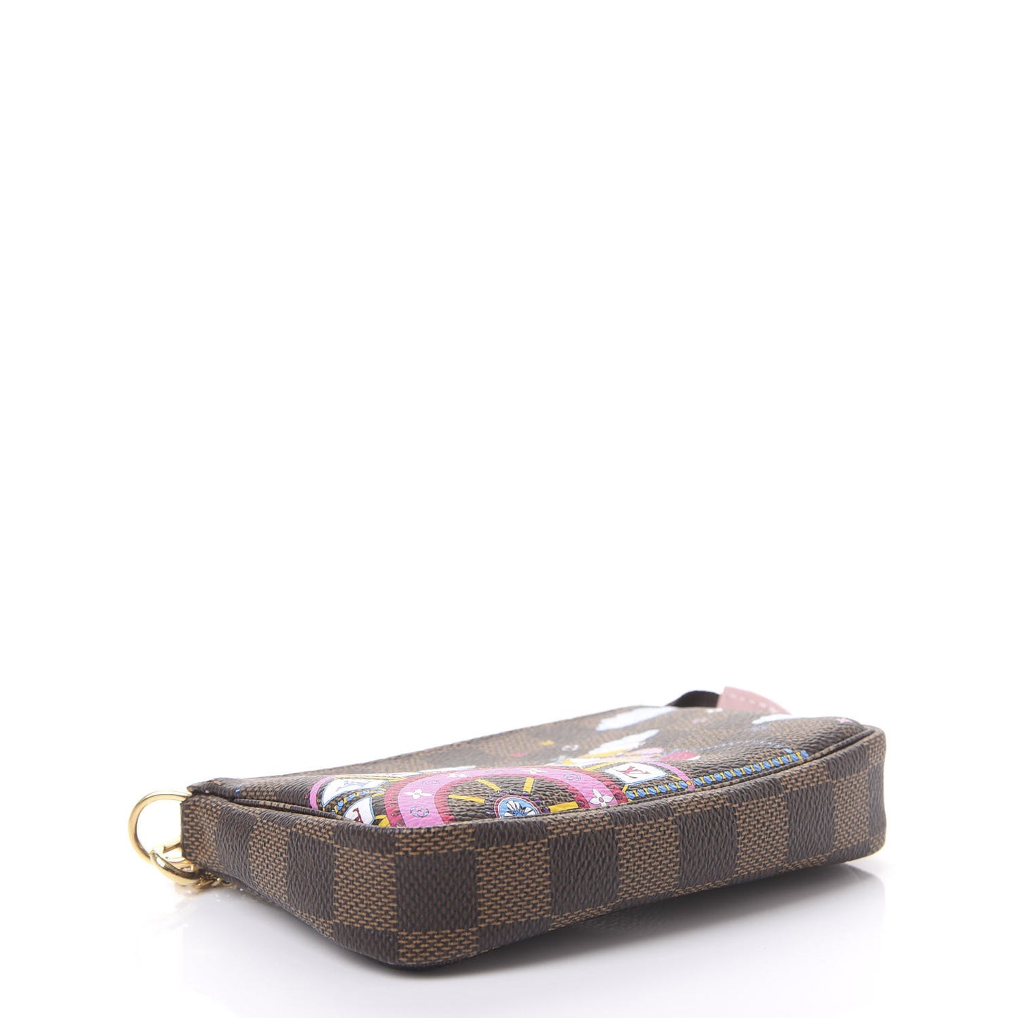 Damier Ebene 2020 Christmas Animation Big Wheel Mini Pochette Accessories Rose Ballerine