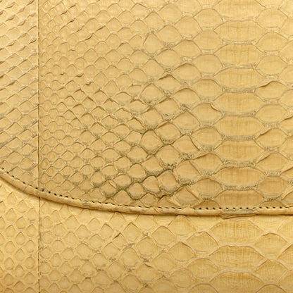 Chanel Snakeskin Jumbo Double Flap Yellow 15 of 18