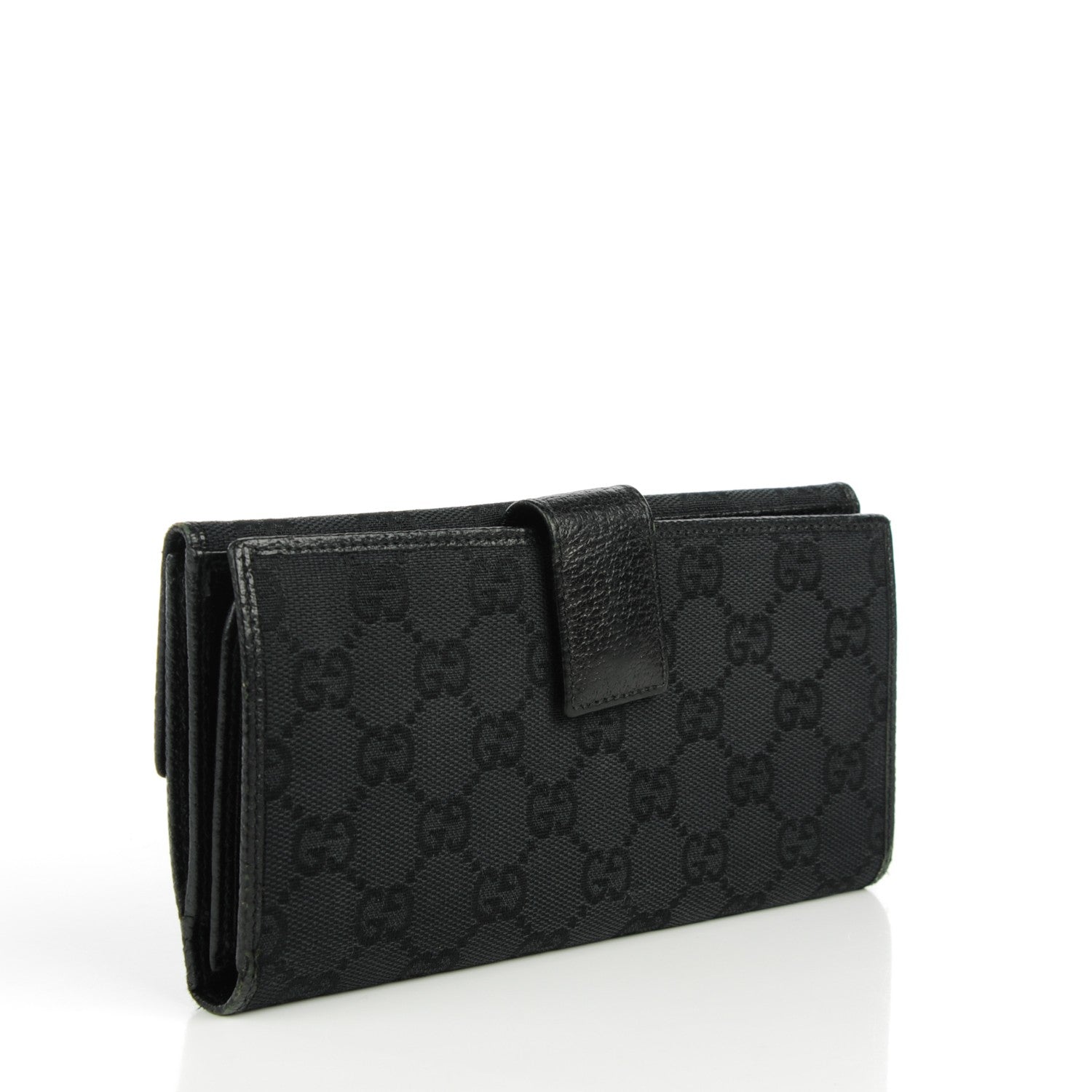 Gucci Monogram Metal Bar Continental Wallet Black 3 of 8