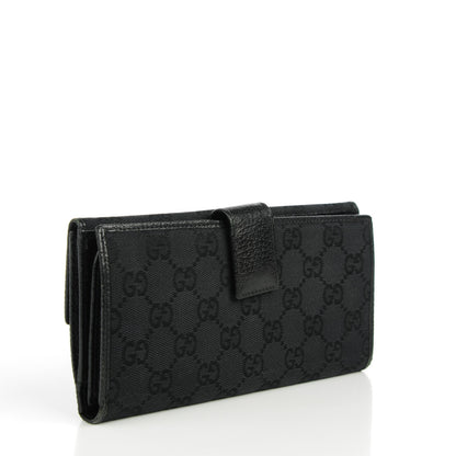 Gucci Monogram Metal Bar Continental Wallet Black 3 of 8
