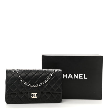 Chanel Lambskin Quilted Medium Double Flap Black 11 of 11