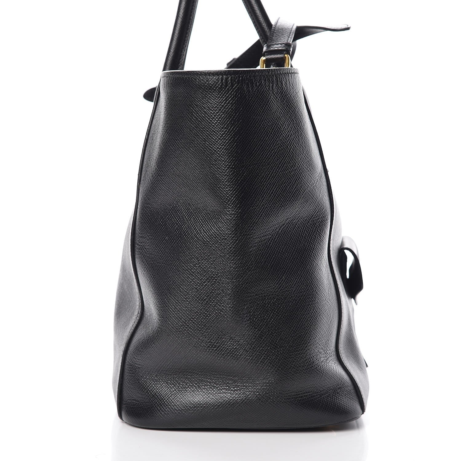 Prada Saffiano Cuir Front Pocket Tote Black 19 of 20