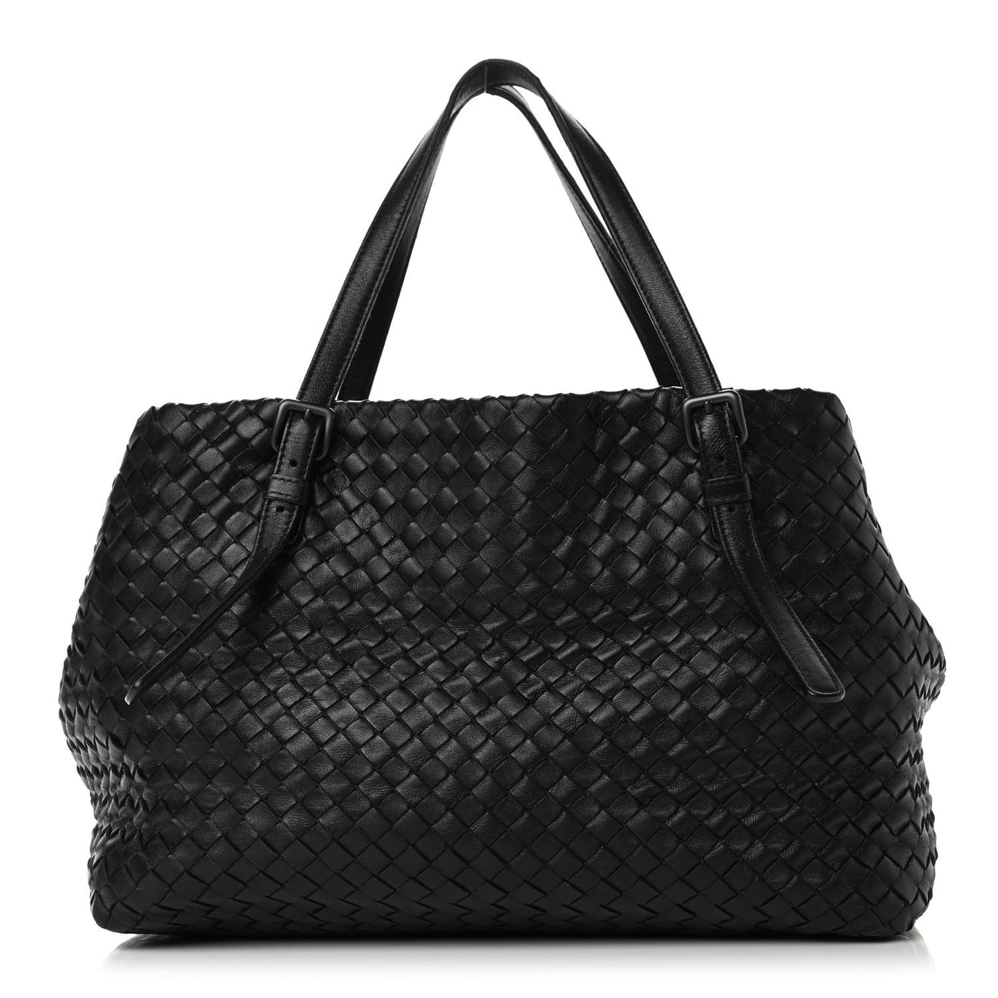 Nappa Intrecciato Medium Cesta Tote Black