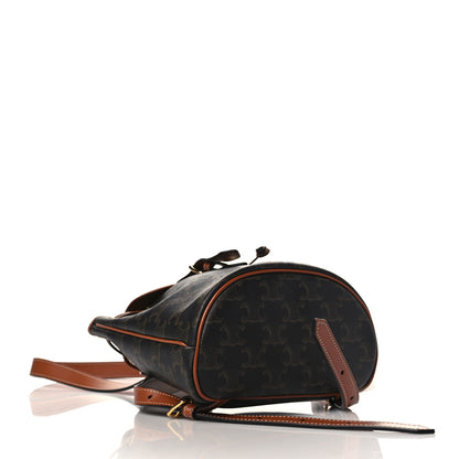 Celine Triomphe Canvas Calfskin Mini Folco Backpack Tan 4 of 9