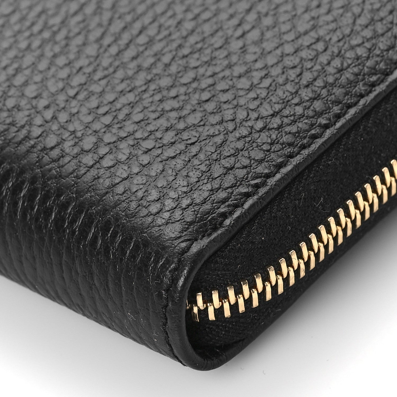 Gucci Dollar Calfskin GG Marmont Zip Around Wallet Black 8 of 9