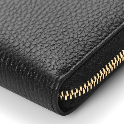 Gucci Dollar Calfskin GG Marmont Zip Around Wallet Black 8 of 9